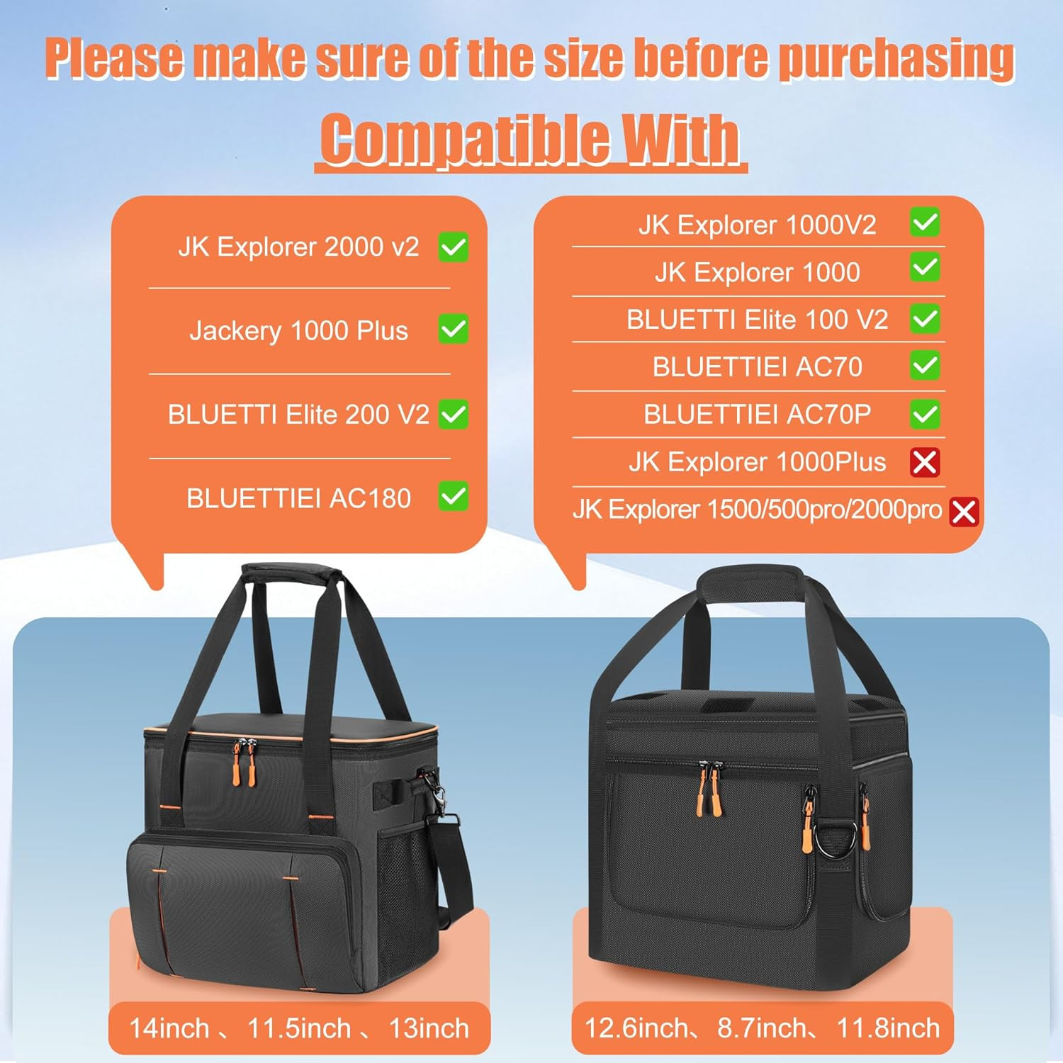 Power Station Bag Compatible with Jackery Explorer 2000 V2/2000/2000 Pro/2000 Pr