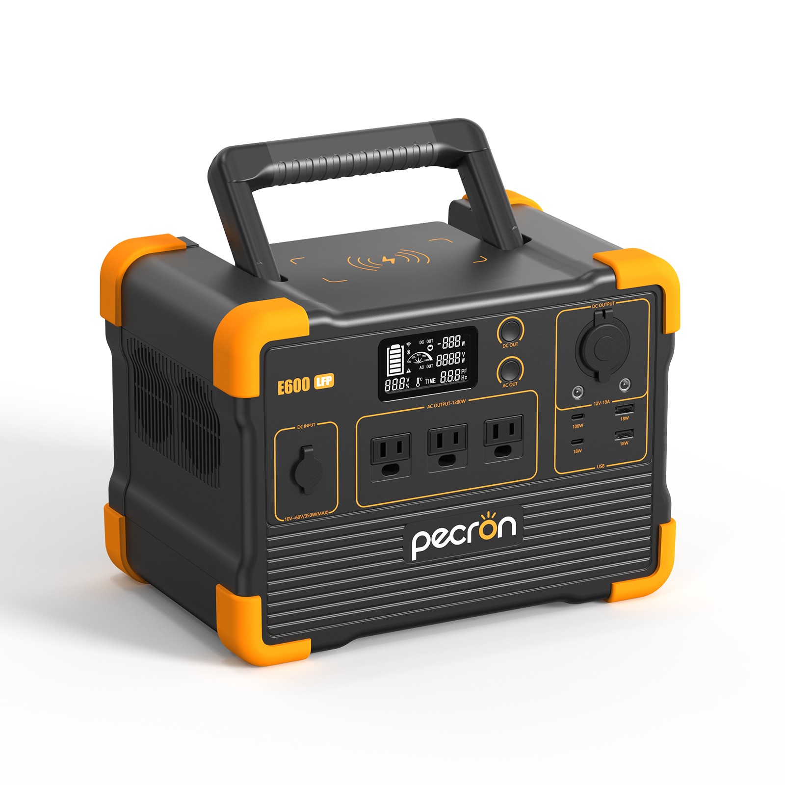 PECRON E600LFP 614Wh/1200W Portable Power Station with 200W Solar Panel off-Grid