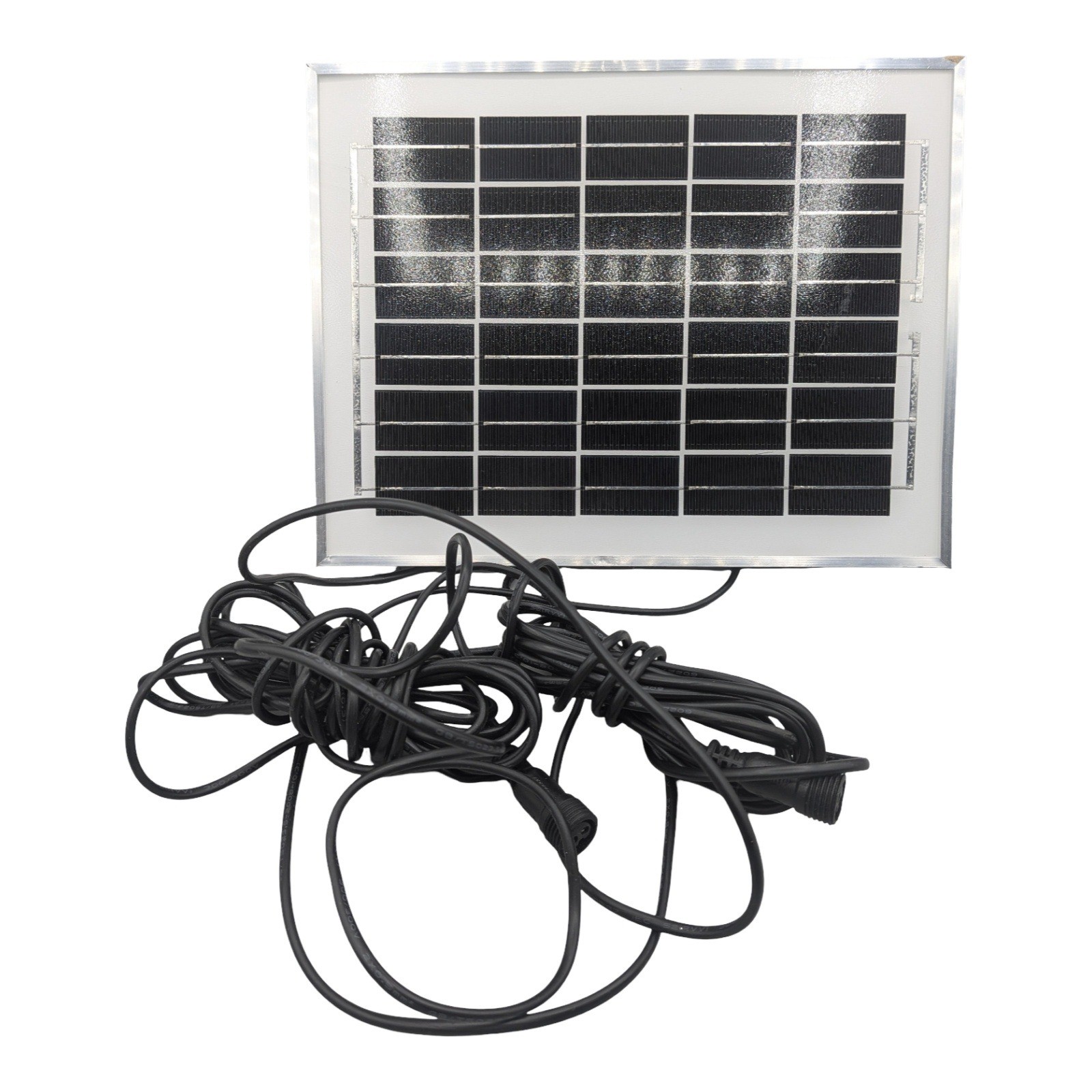 PMQX 6W 5V Solar Panel Aluminum Frame 196x250x17mm 2-Pin led Connectors Black
