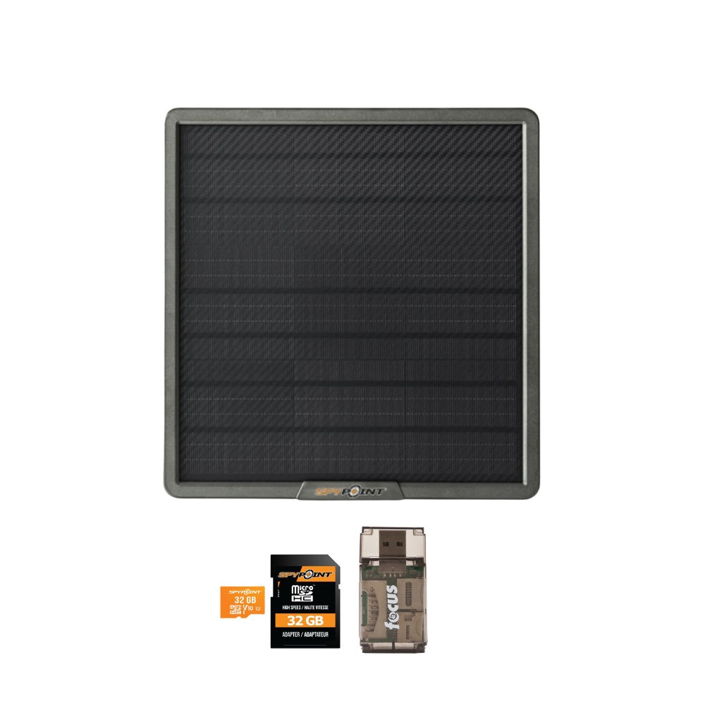 Spypoint 10-Watt Solar Panel for Trail Camera Bundle with Accessories