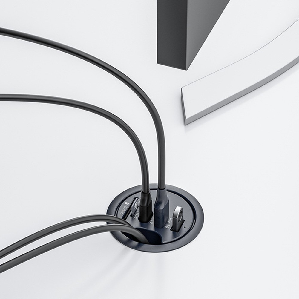 Desk Grommet Hub Data Management Easy Installation Enhanced Data Transfer Speeds