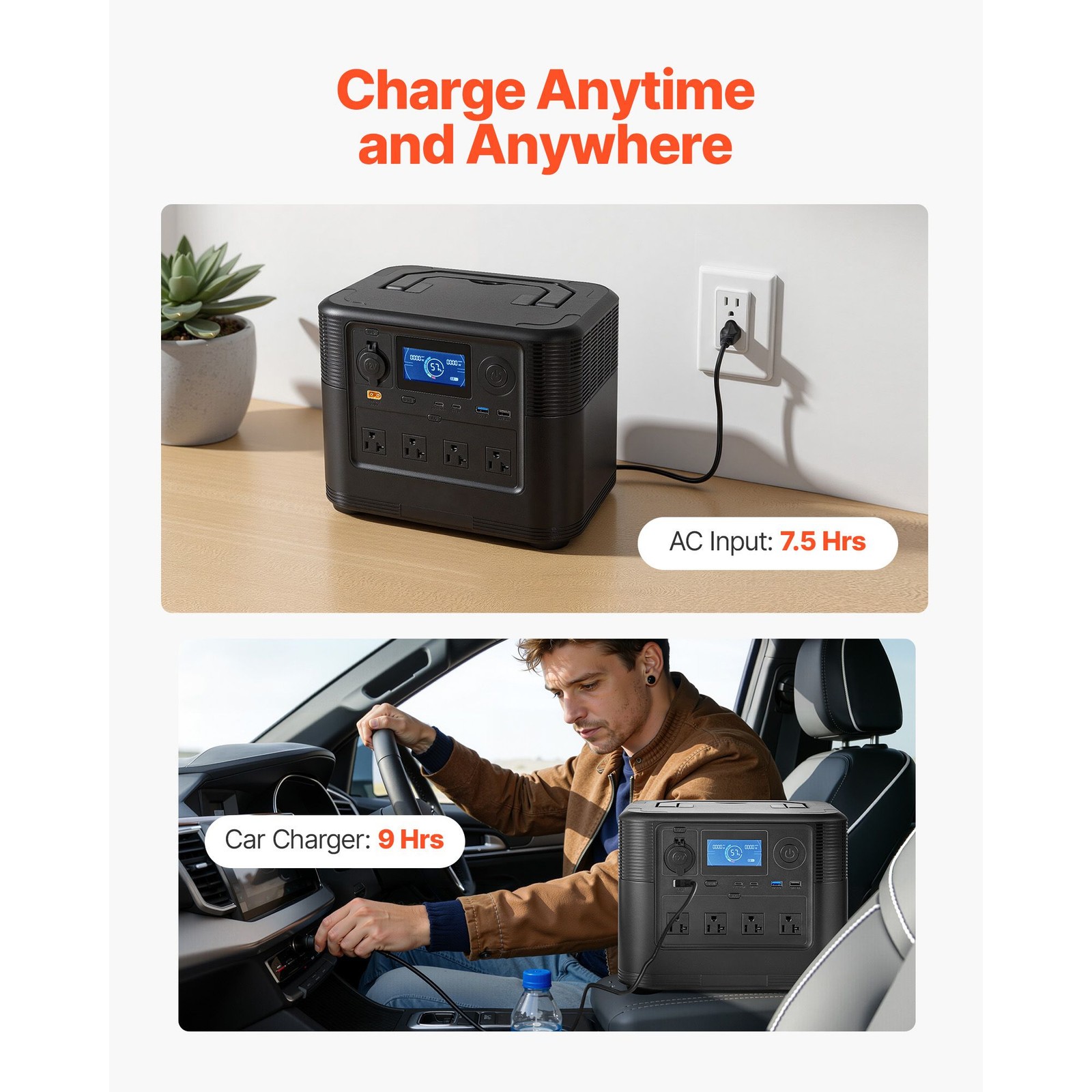 Solar Generator 1800W, 1008Wh LiFePO4 Battery