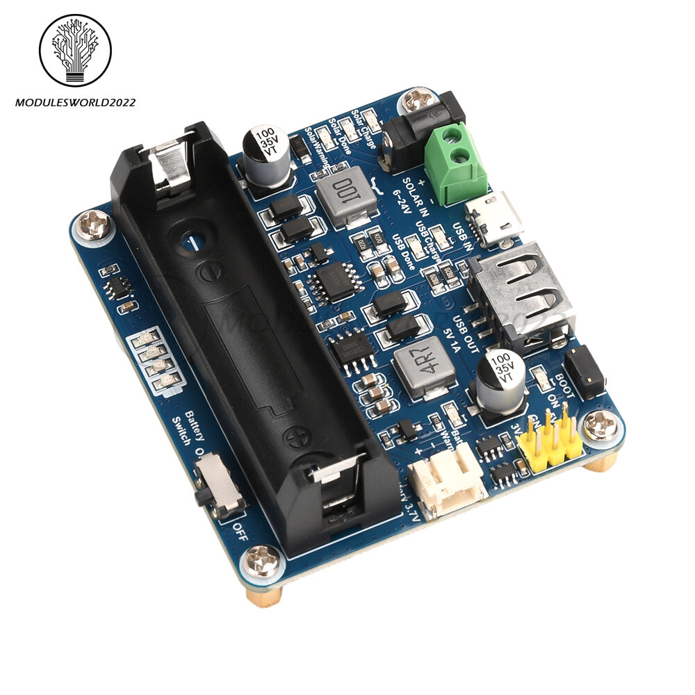 Power Manager Module for 6V~24V Solar Panel Support MPPT USB Battery Charging