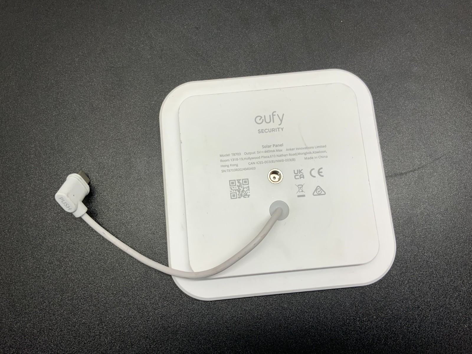 eufy Solar Panel (3W) IP65 Weatherproof for All eufyCam Outdoor Security Camera