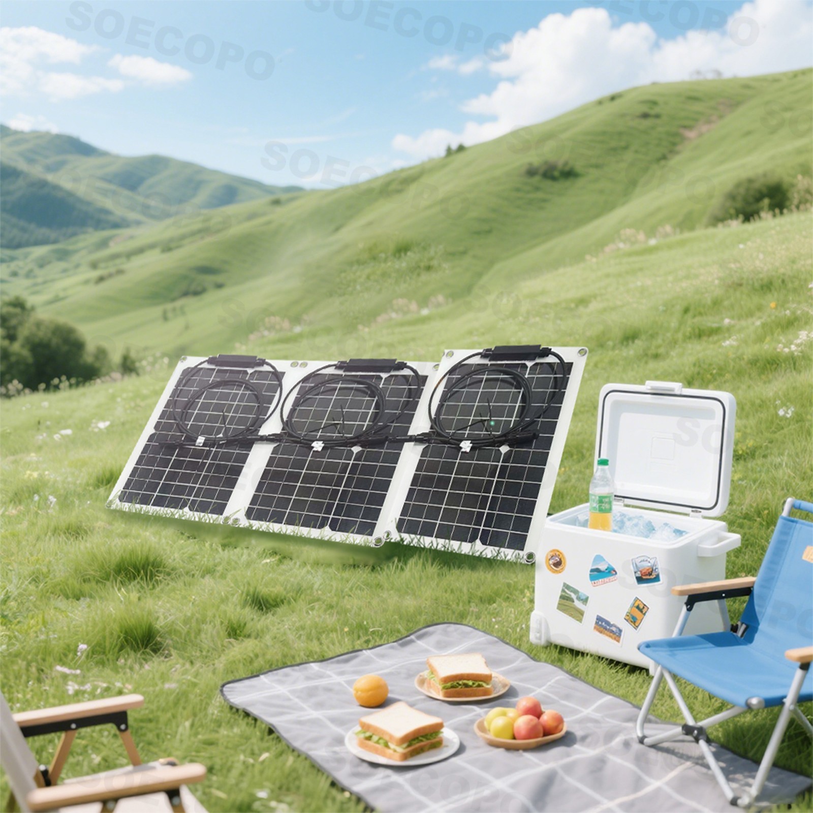 1800W Solar Panel Combo – 3 x 600W + 100A Controller + Y-Cable/MC-4 for RVICdW