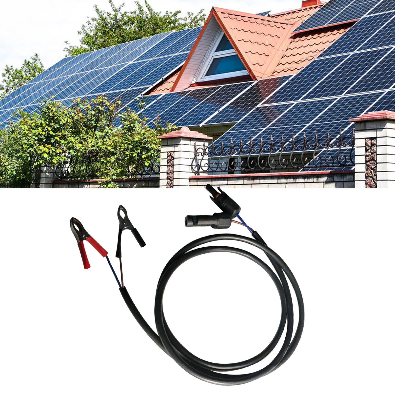 3.3ft Solar Connector Cable Durable PVC For Solar Power Systems Easy To Use