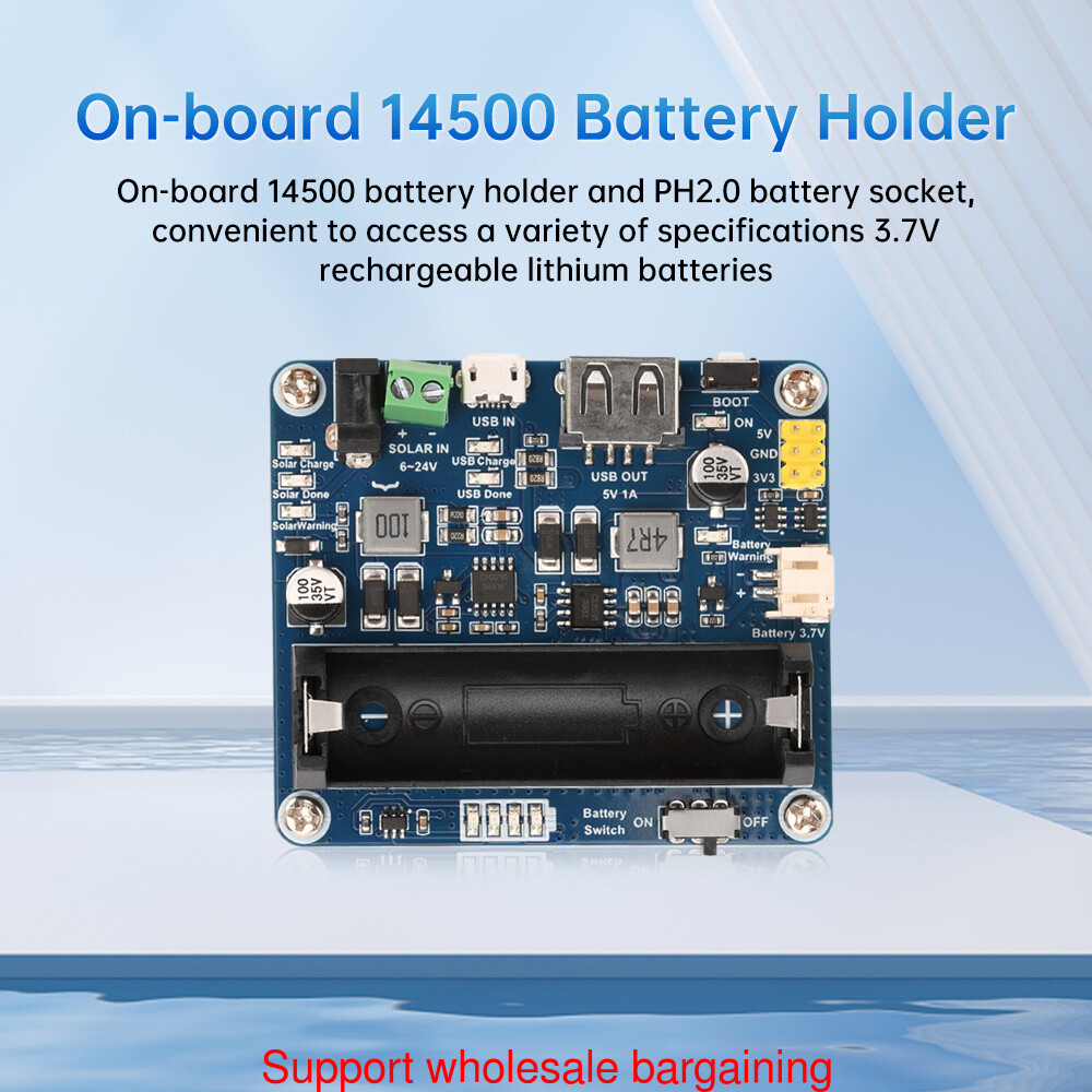 Power Manager Module for 6V~24V Solar Panel Support MPPT USB Battery Charging