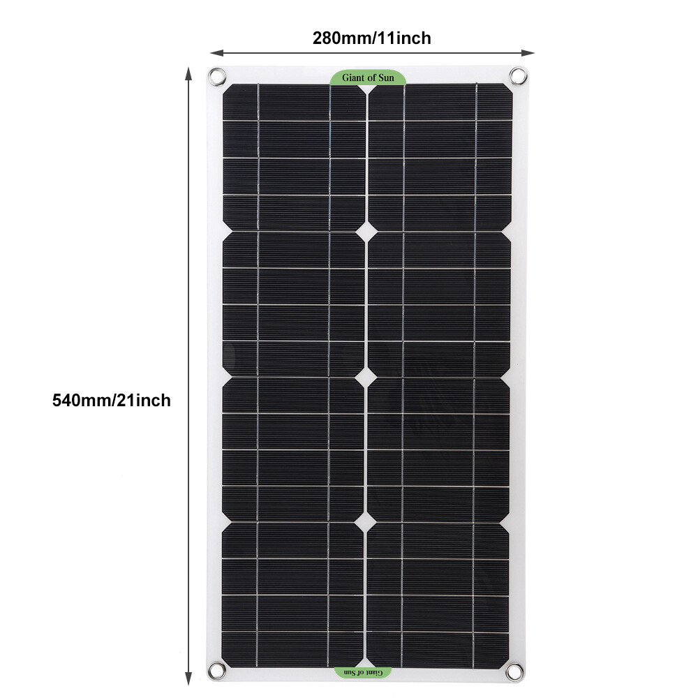 100 200W Flexible Solar Panel Mono 12V Home RV Boat Camping Power Battery Charge