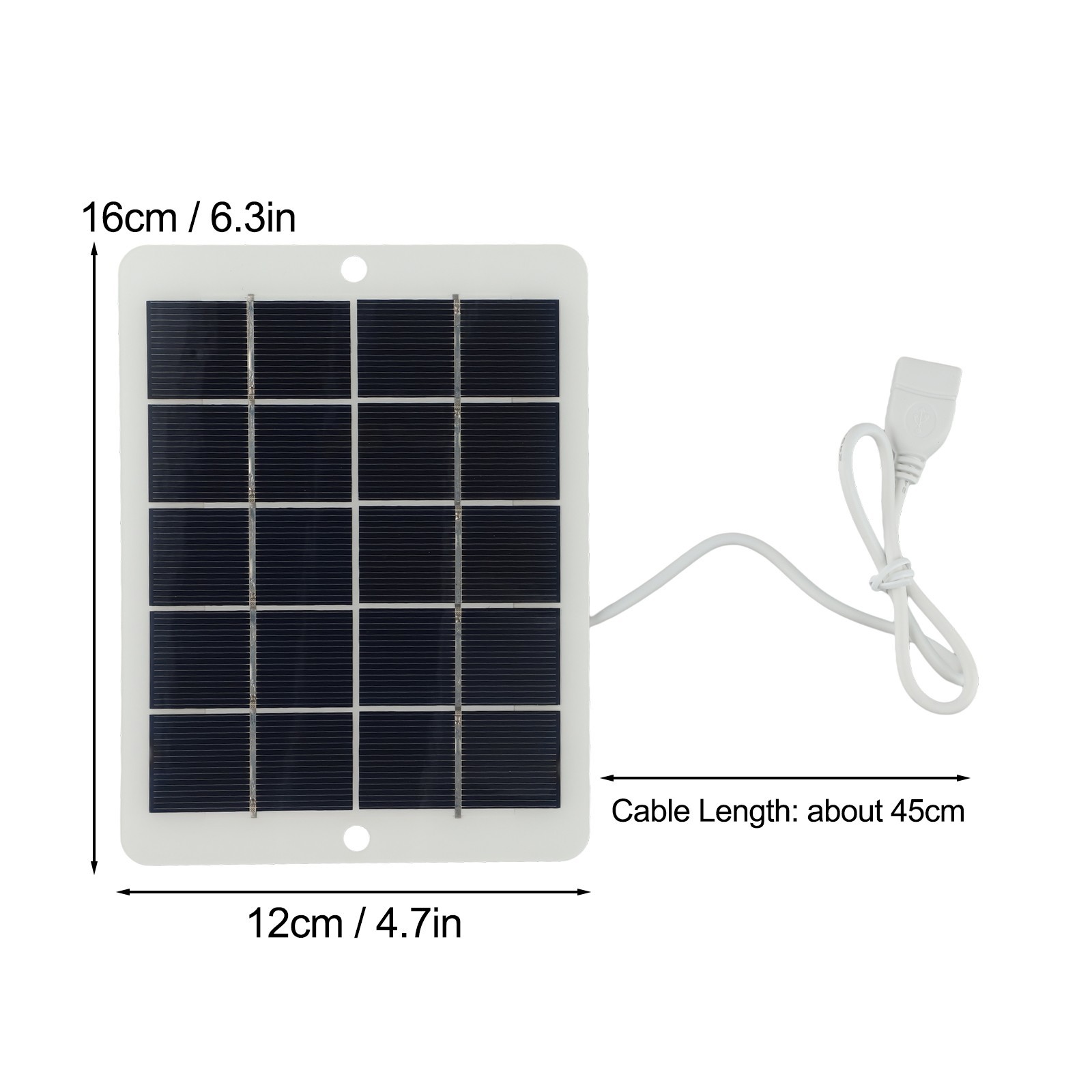 Polysilicon Solar Panel Compact and Portable Design USB Output for Charging
