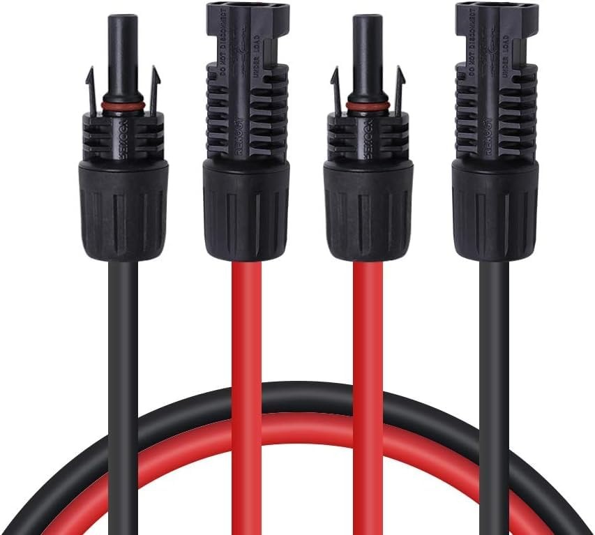 Renogy 20FT 10AWG Solar Panel Pair Extension Cables Male and Female Connectors 1