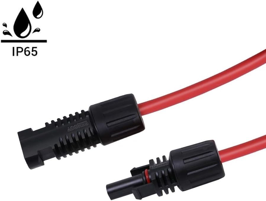 Renogy 20FT 10AWG Solar Panel Pair Extension Cables Male and Female Connectors 1