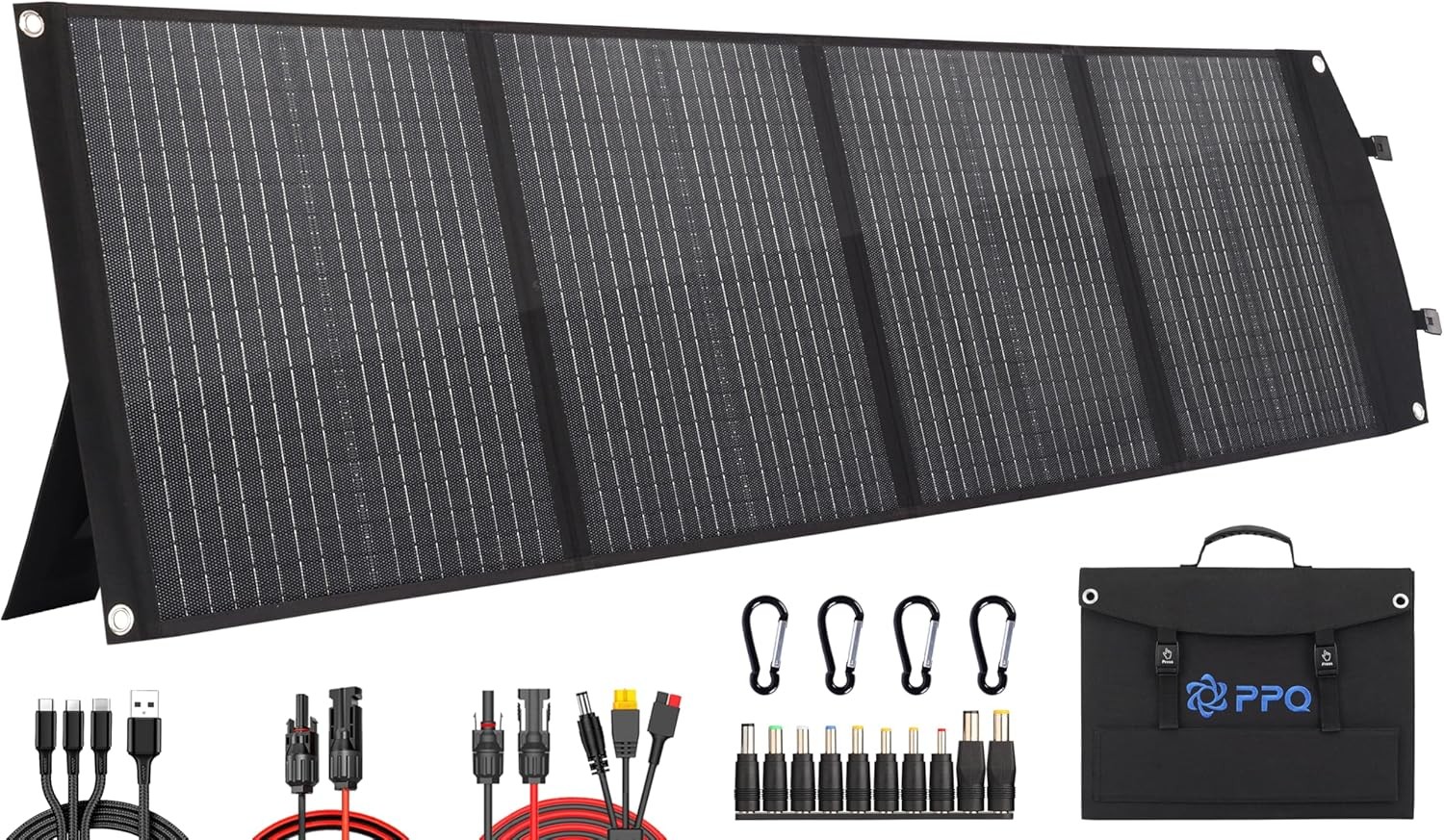 PPQ 100W Portable Solar Panel Kit 18V 6A 9lb Foldable