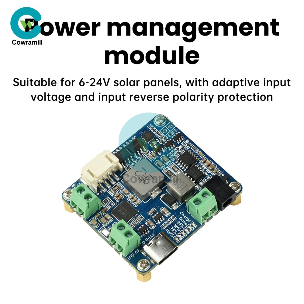 6-24V Solar Panel Power Management Module 5V 3A Supports MPPT, PD QC FCP SFCP