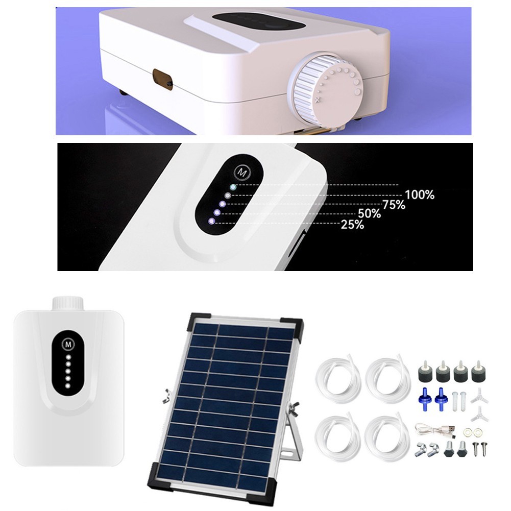 Indoor Space Aquarium Oxygenator 5?O Fish Pond Capacity 6000mAh Battery