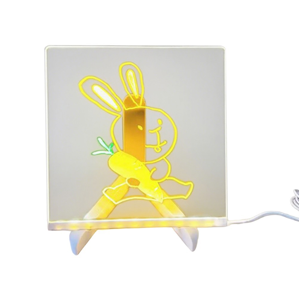 LED For Kids Drawing Board DIY Kit with Pens and Bracket for Creative Fun