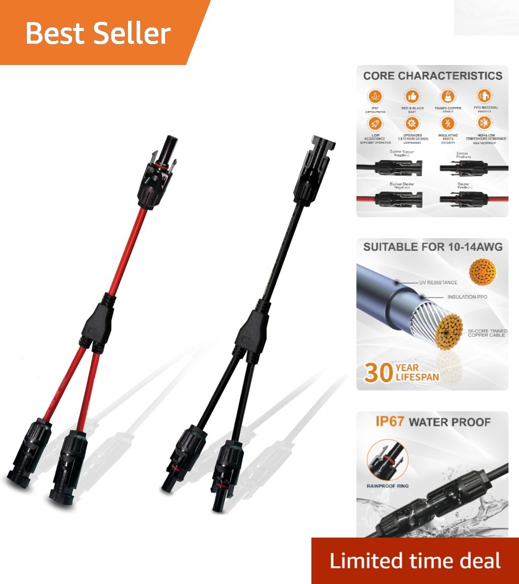 Durable Y Branch Solar Panel Connectors – Sealed, Perfect for All Weather