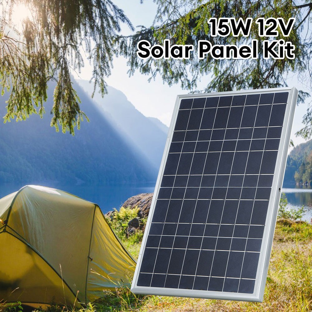 Eco friendly and Economical 15W 12V Solar Panel Kit with For Alligator Clip
