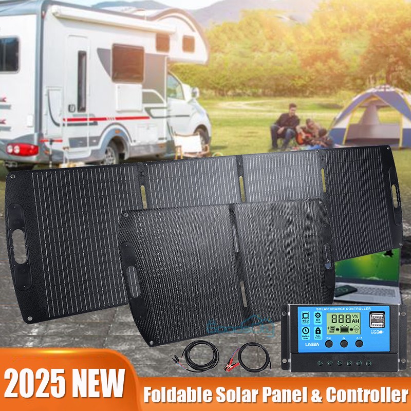 5000W SOLAR SYSTEM INVERTER & 200W SOLAR PANEL KIT CHARGER POWER STATION For RV