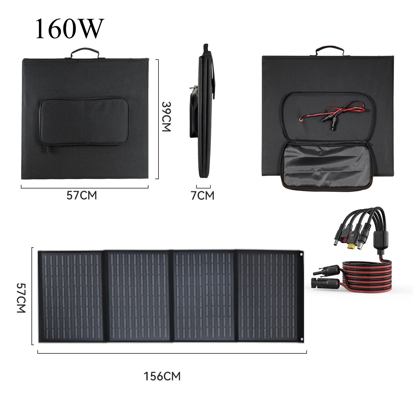 160W 220W 400W Foldable Portable Solar Panel Kit for Power Station Home RV Camp