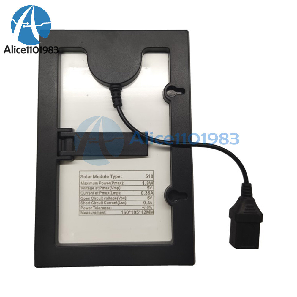 5V 1.8W 360mA Solar Power Charger Charging Panel Boards Battery Charger Kit