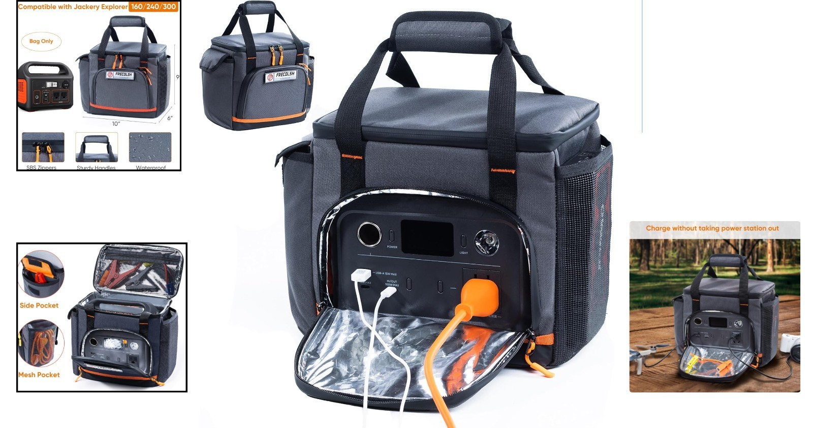 Waterproof Travel Case for Jackery Explorer 300/240/160 – Organized Protection