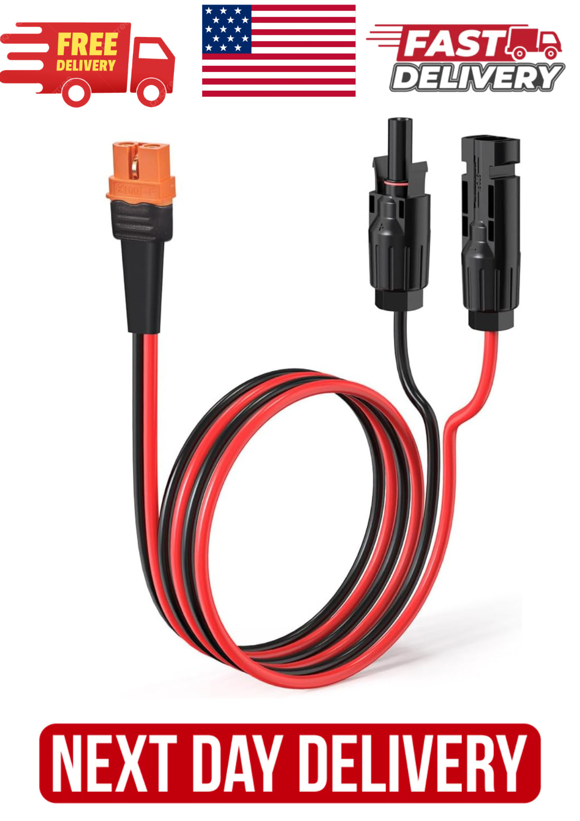 10AWG 2FT Solar to XT60i Cable 2 10 25 35 50 75 100FT Solar Connector to XT60i
