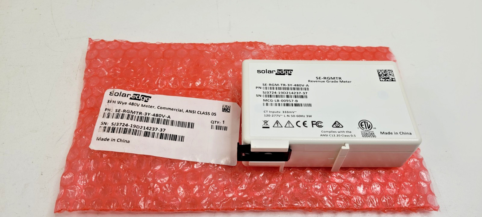 Solaredge SE-RGMTR-3Y-480V-A, Commercial RGM / Consumption Meter 3-ph, 480V Wye