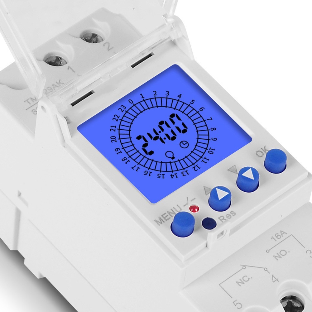 Intelligent Timer Switch 16A 24 Hours Programmable with Backlight LCD Display