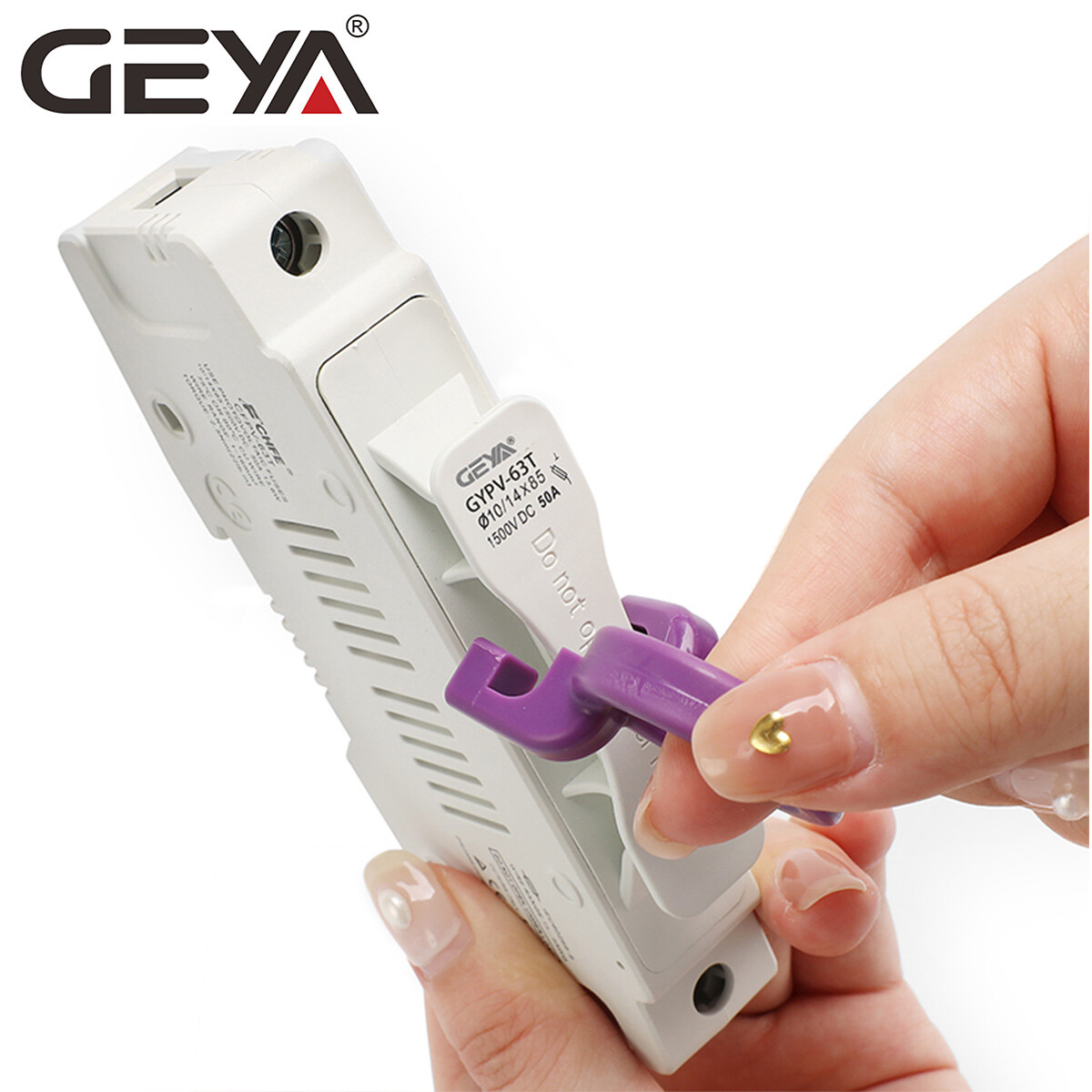 GEYA Solar PV Single Pole 40/50Amp 14*85mm 20kA 1500DC Fuse&Holder DC Protection