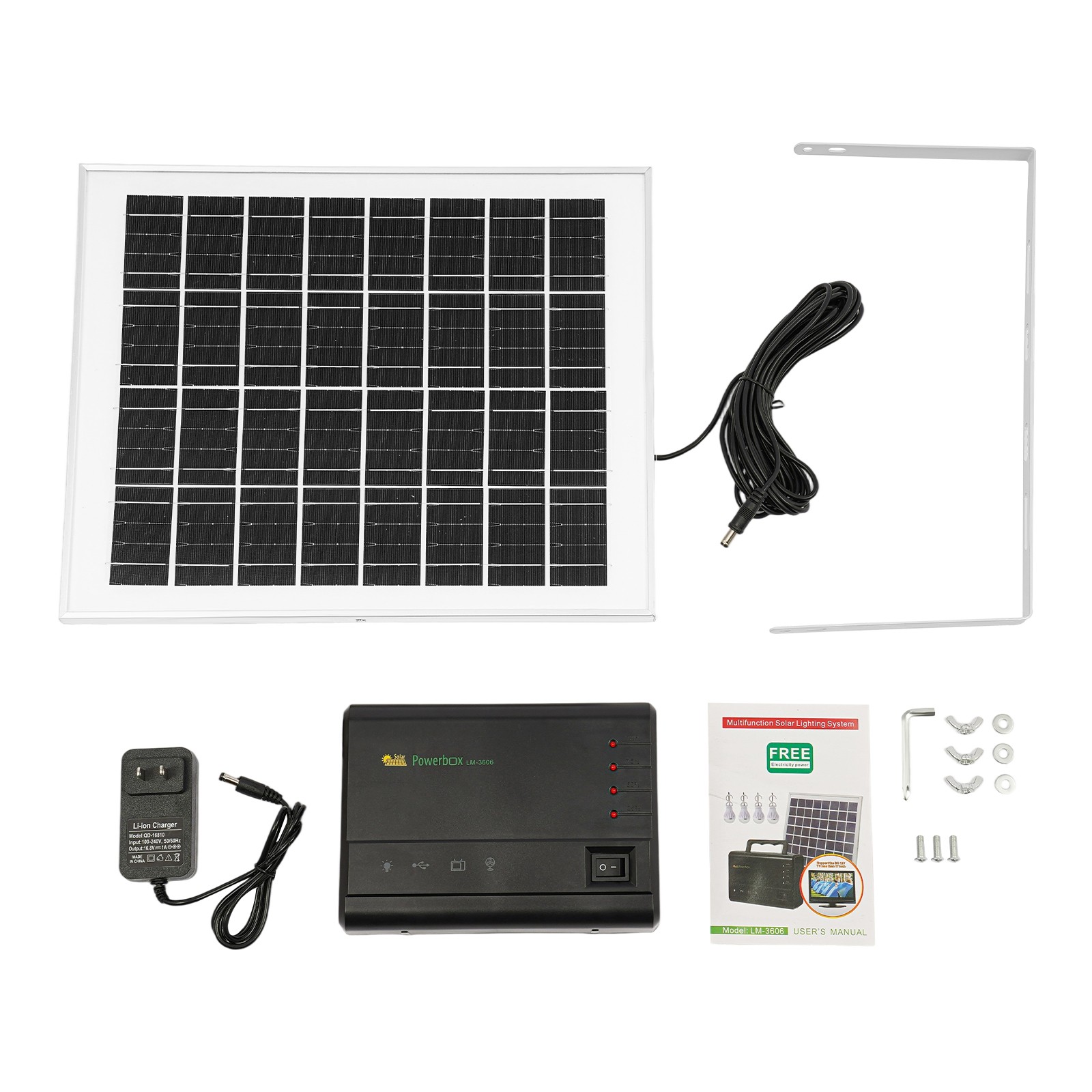 12W Power Station Solar Generator Lighting Kit Solar Light For Home Camping