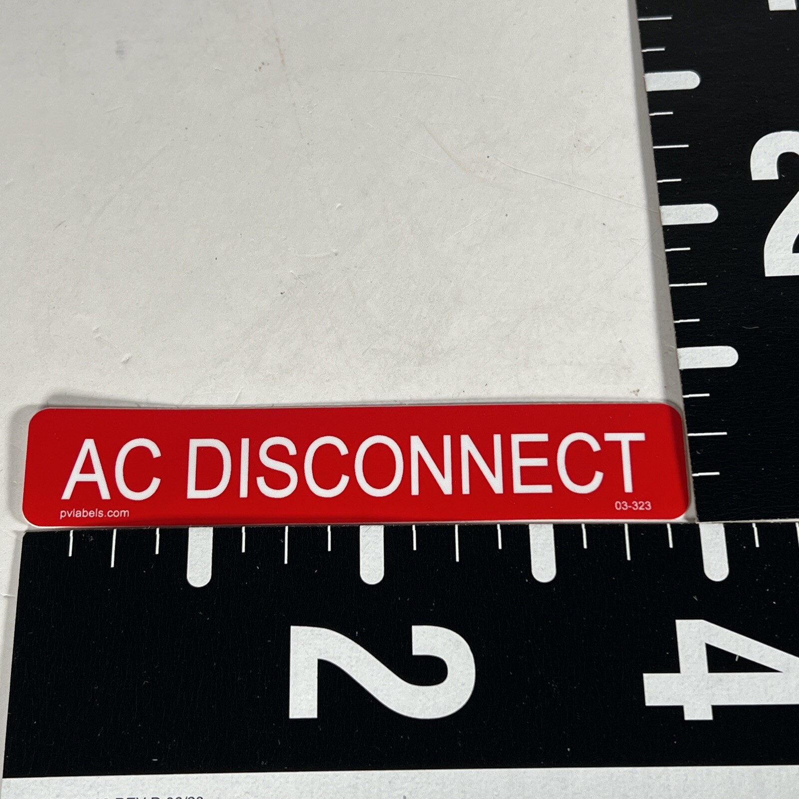NEW LOT OF 5 labels AC Disconnect Vinyl Label 5 Labels total