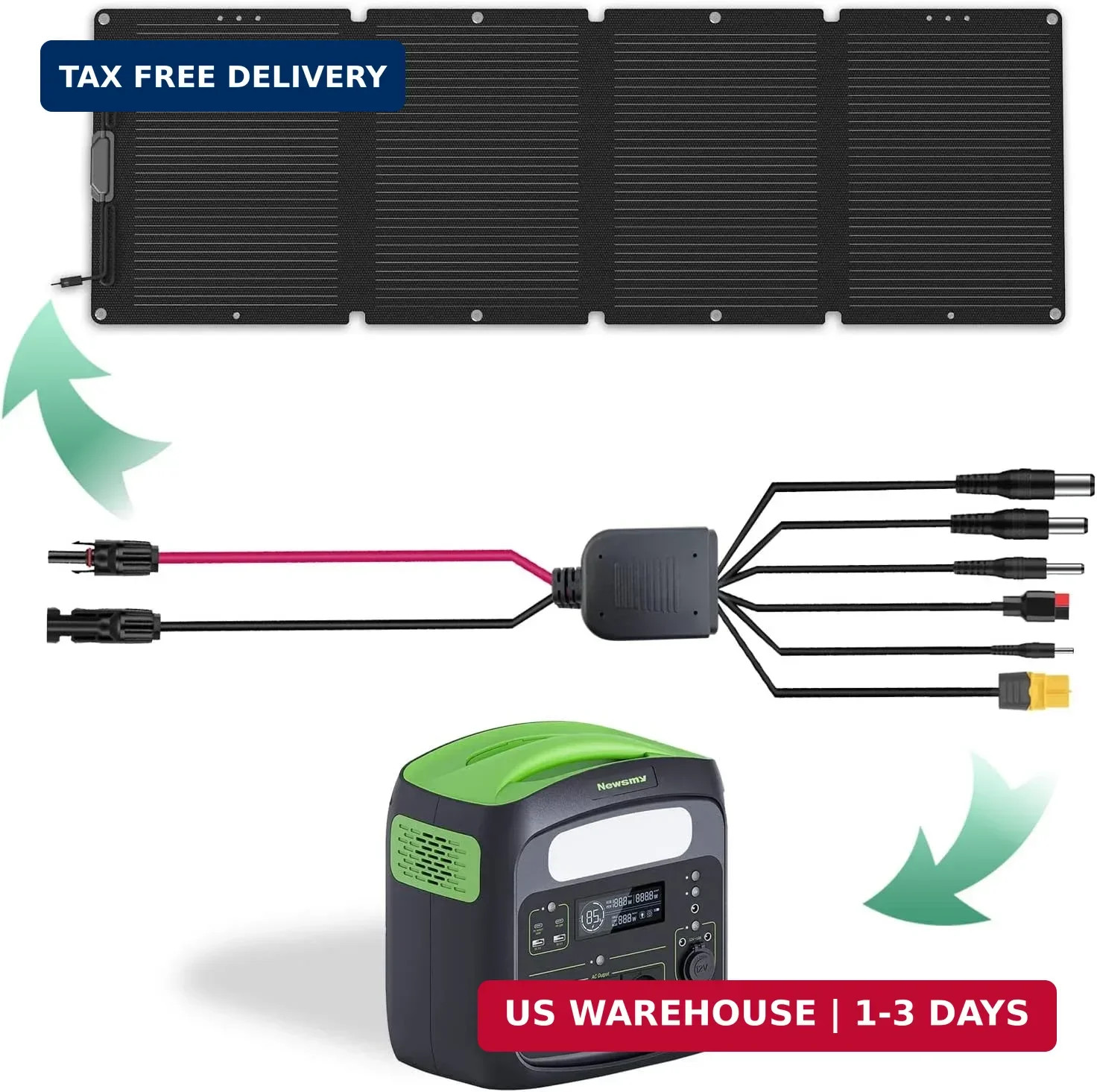 6-in-1 Solar Connector Kit with Female and Male Connectors, Universal Solar Adap