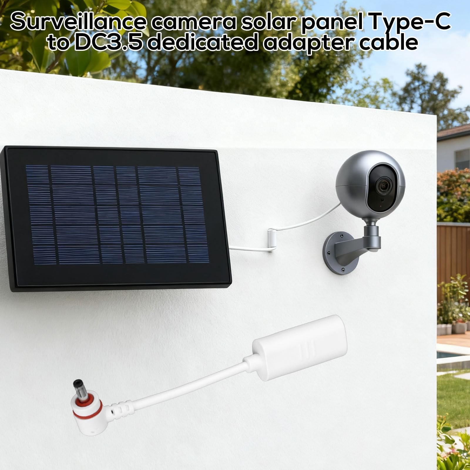2pcs USBC to Barrel Plug Adapter, USB C & DC3.5 Adapter Connect Jack Solar Pa…