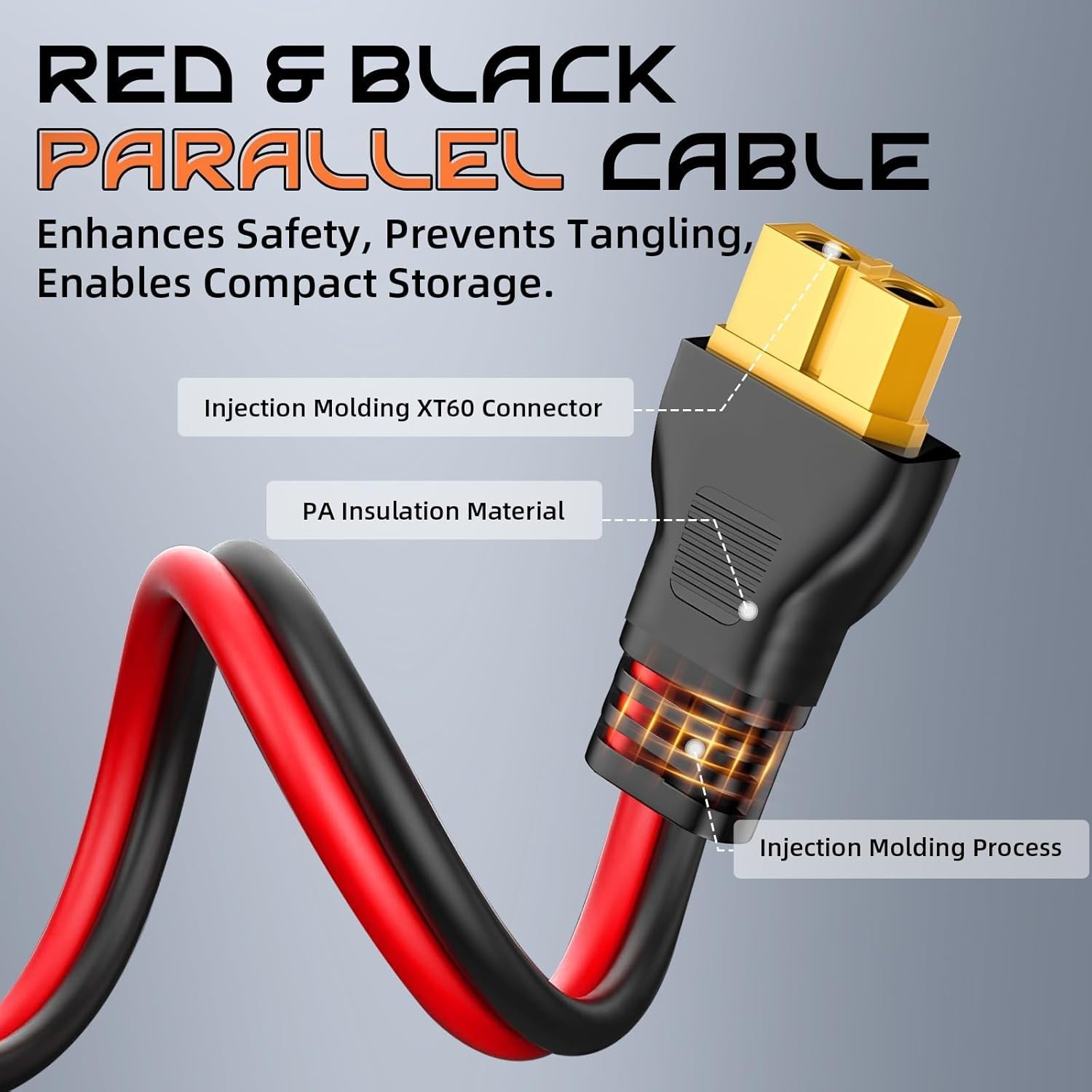 10AWG 10FT Solar to XT60i Cable, Gibbab 3 10 25FT Solar Panel Connector to XT60i