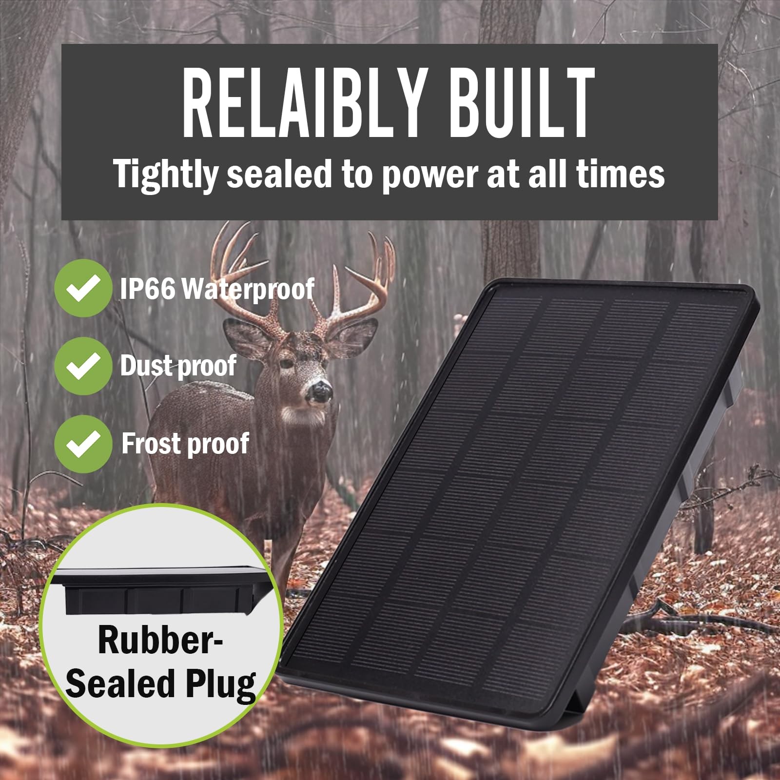 5V/12V Trail Solar Panel – 4W Solar Panel Battery w/ 8000mAh Li-ion Battery, …