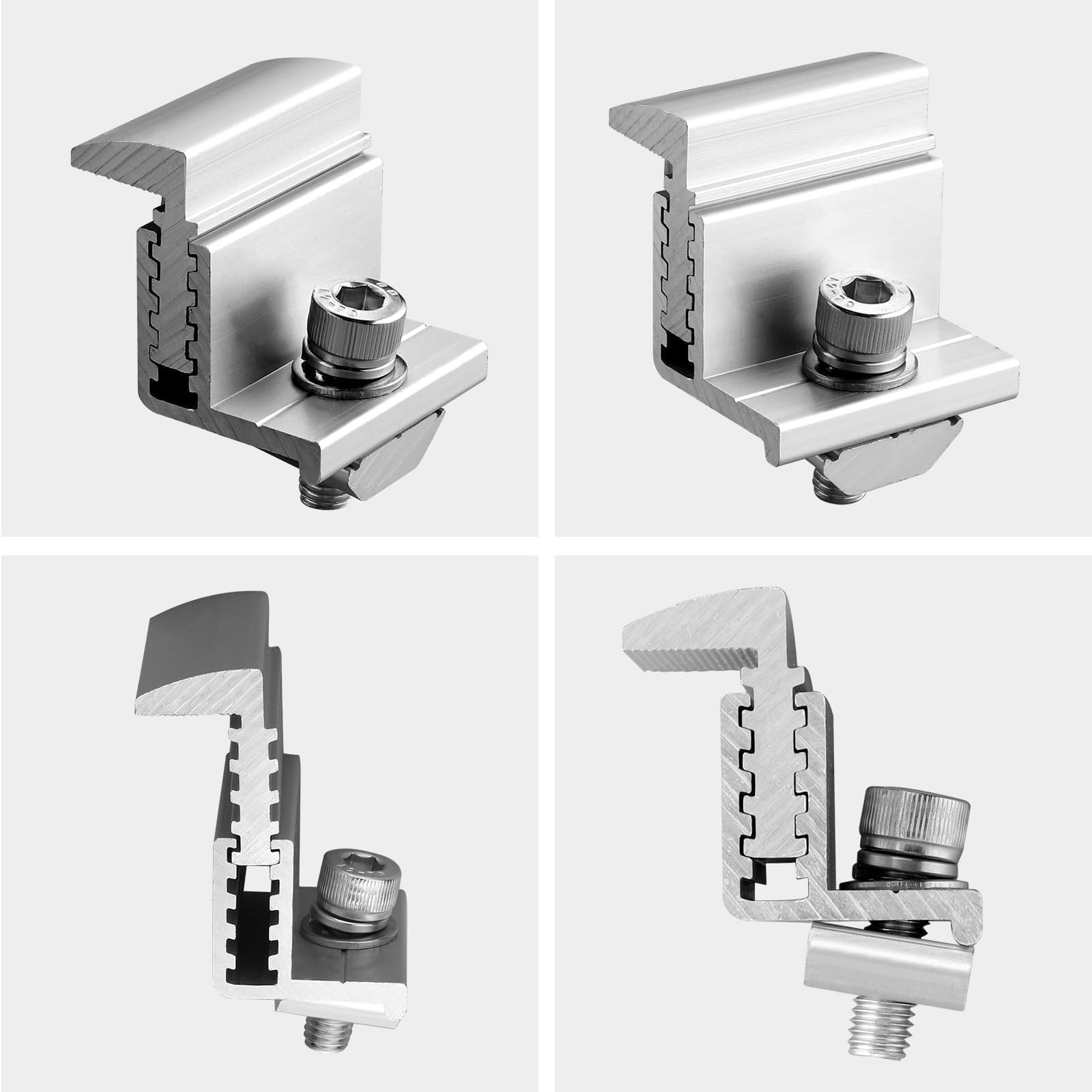 Solar Panel Mounting Brackets 30-50mm Adjustable, 10pcs Aluminum Solar Panel …