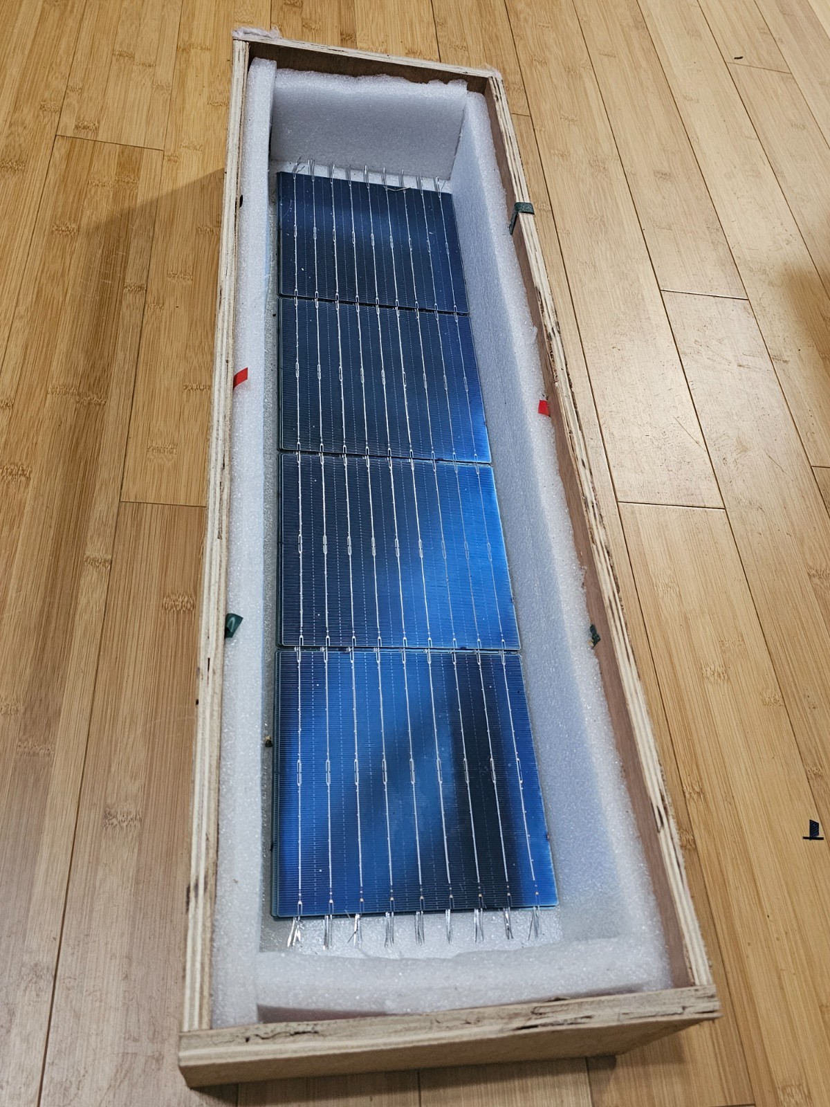 DIY Solar Panel, String of 4 PV cells (1 box, 320 PV cells) 9bb, 22.2%-23.5% eff