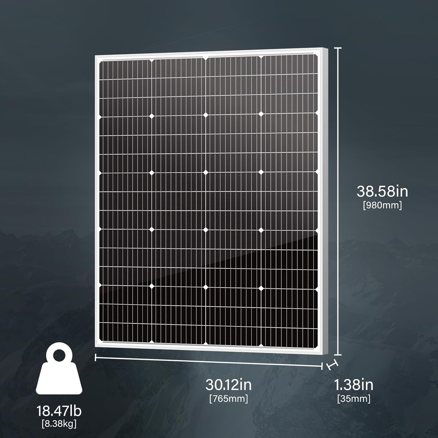 Newpowa 150W(Watt) 10BB Solar Panel Monocrystalline 12V High Efficiency PV Modul
