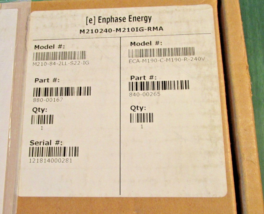 Enphase MICROINVERTER – M210 240V to M210IG RMA Kit