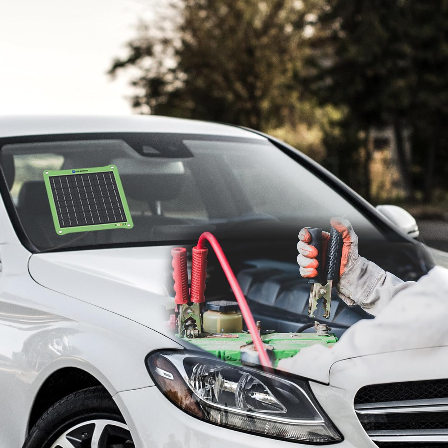 Upgraded 7.5W Solar Car Battery Charger Maintainer 12V Waterproof