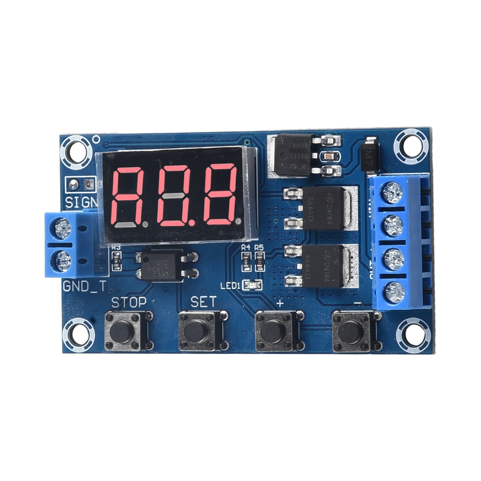 Wide Voltage Input for relay Delay Board Clear Interface Multifunctional Timer
