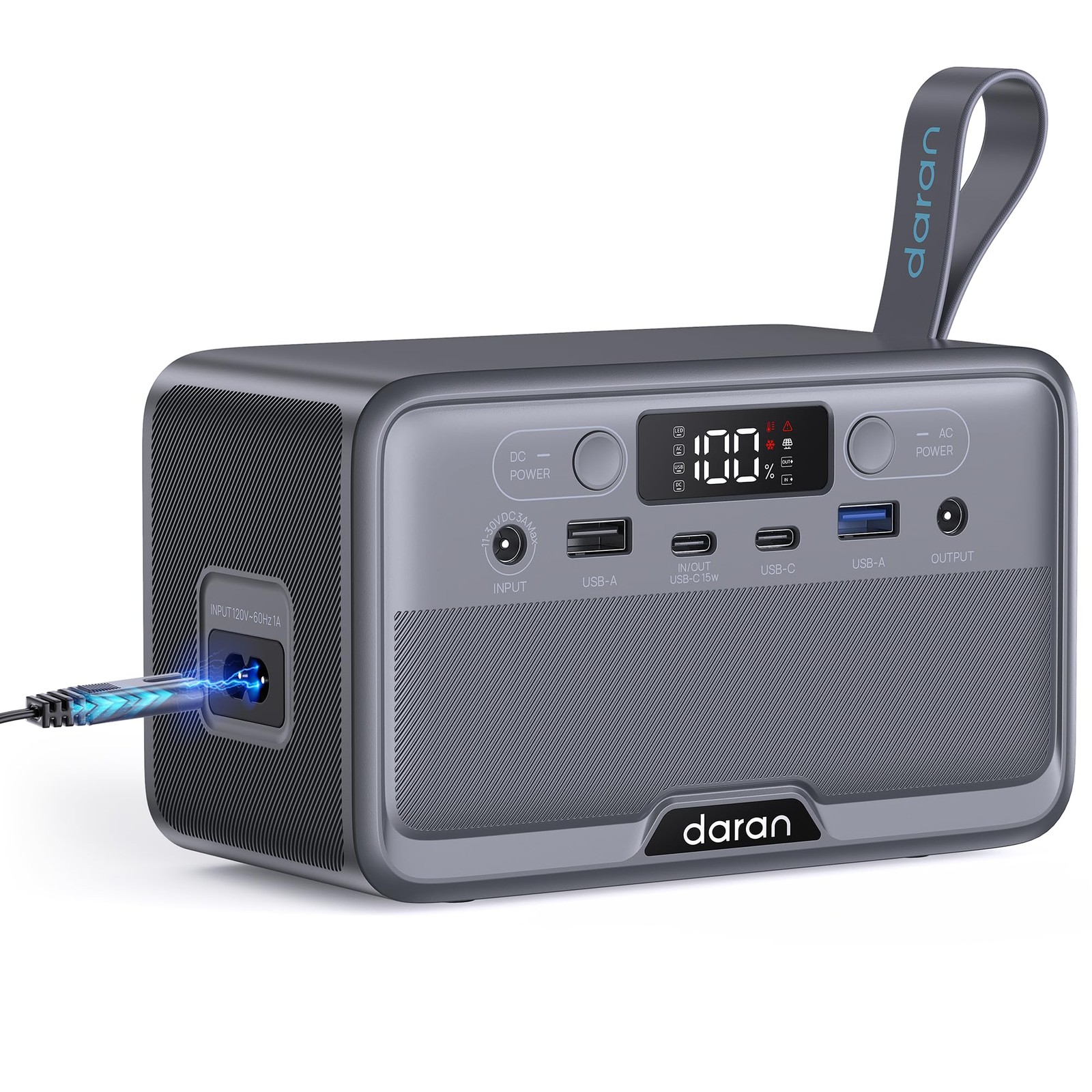 Portable Power Station 100W,89.6Wh LiFePO4 Battery,2.54lb Solar Generator wit…