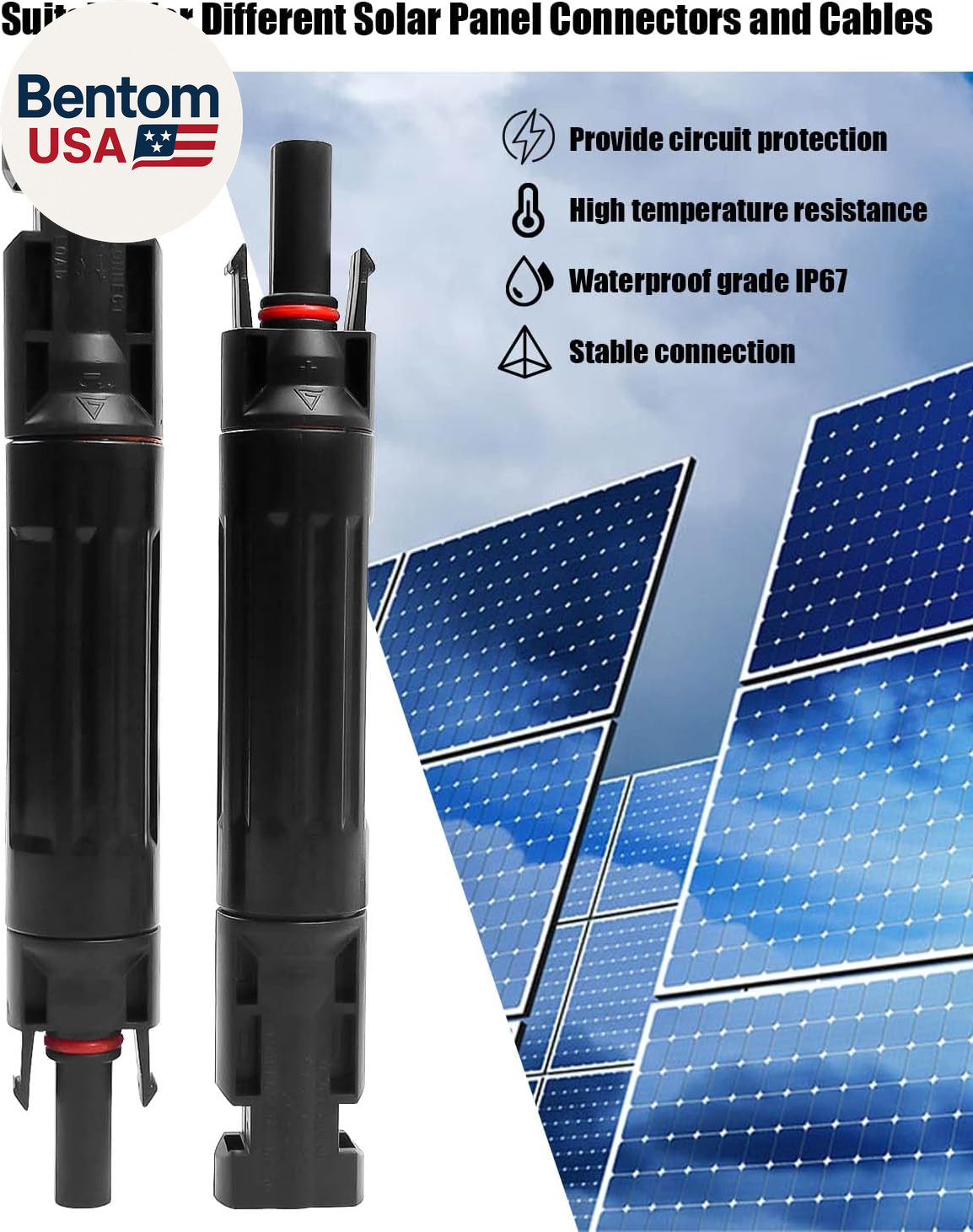 20A Solar Fuse Holder Inline IP67 Waterproof 1000V DC – Compatible with All MC4