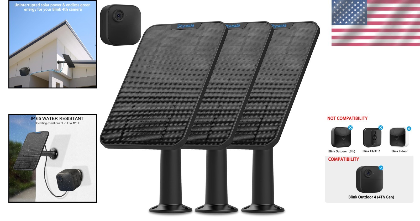 Weather-Resistant Solar Charger for Blink Cameras