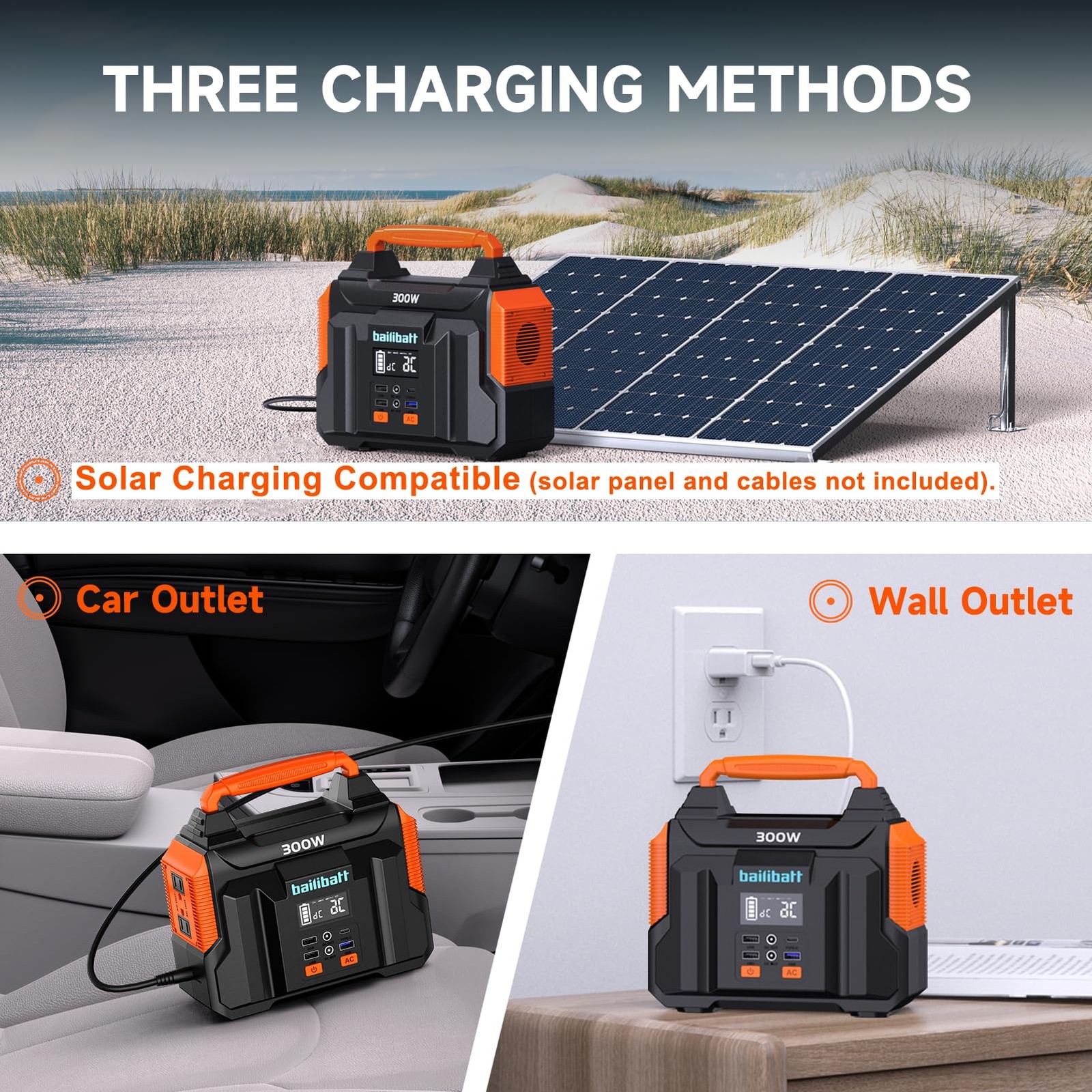 Portable Power Station 300W 257wh Lithium Battery Bailibatt Small Portable