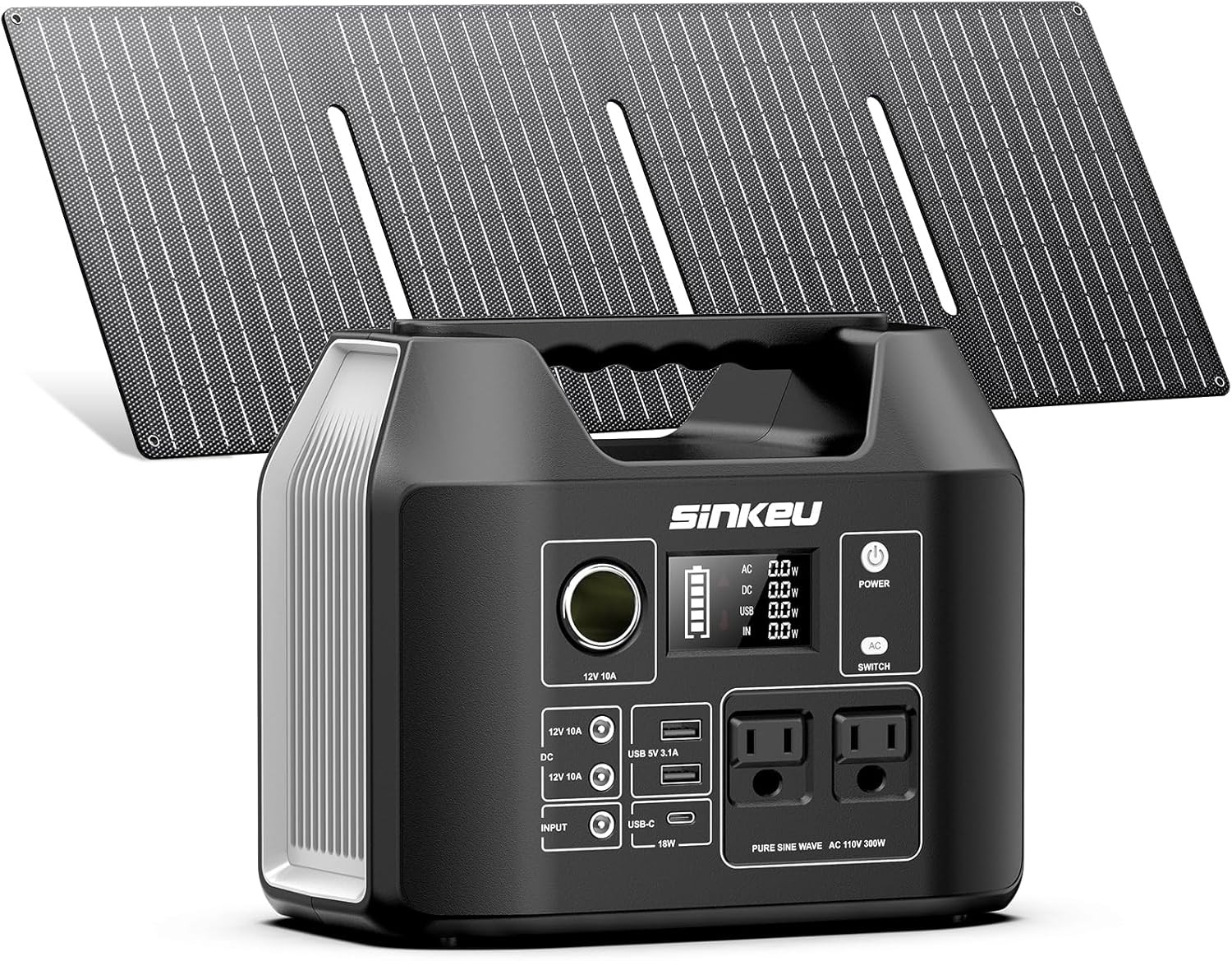 Solar Generator 300W Panel 256Wh LiFePO4