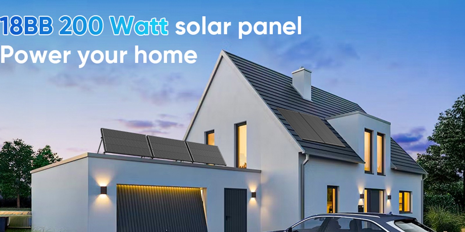 200W Solar Panel 12V Battery Charge RV Car Marine Home Off-Grid Charger Rooftop