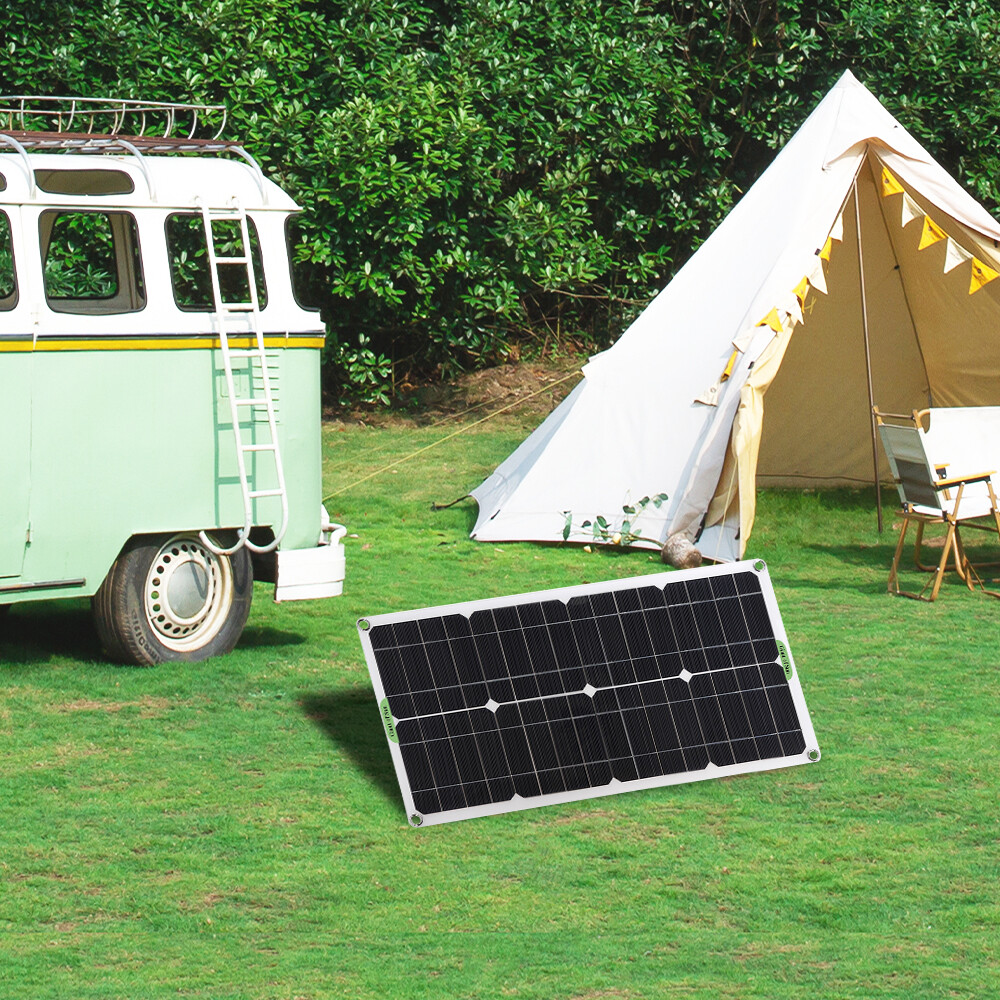 100W 200W Flexible 12V Mono Solar Panel Home RV Rooftop Camping Off-Grid Power