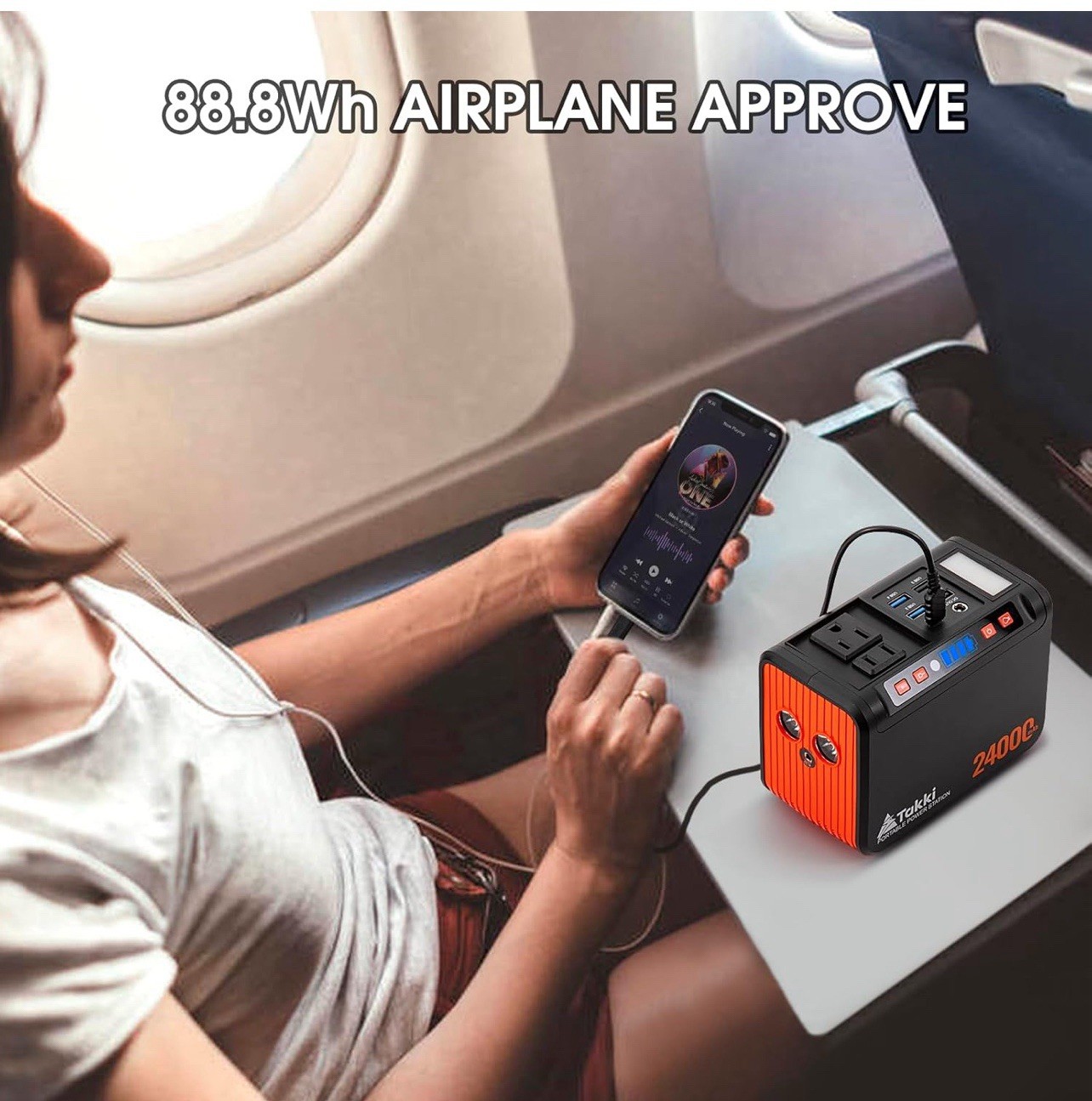 Takki 88.8Wh Portable Power Station Lithium Battery Solar Generator Power Bank