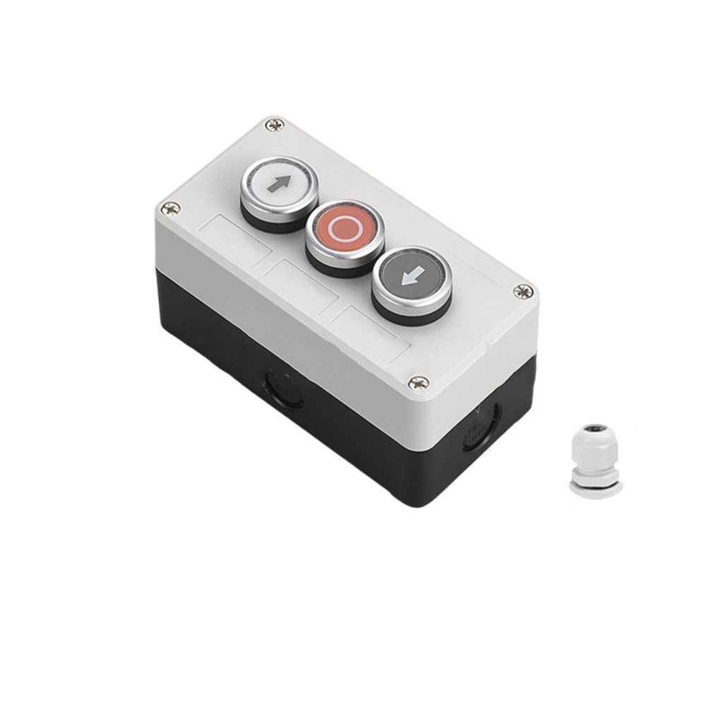 Industrial Push Button Switch 22mm ABS Enclosure IP65 Sealed 1NC+1NO Contacts
